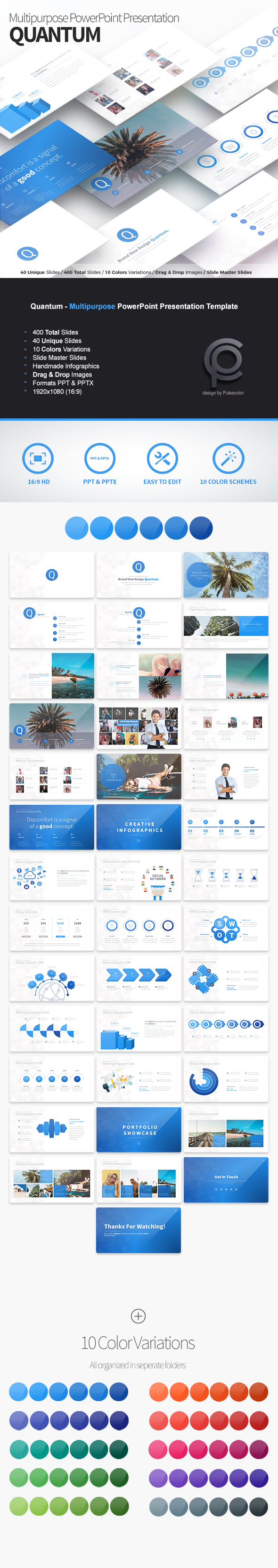 Quantum - Multipurpose PowerPoint Presentation - Business PowerPoint Templates