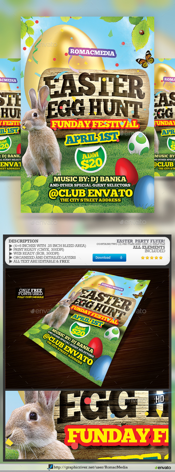 Easter Festival Flyer - Clubs & Parties Events