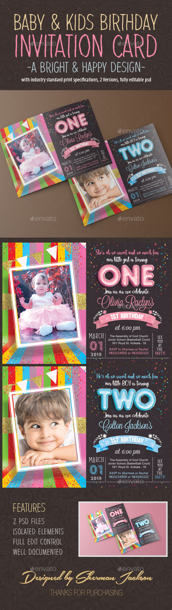Kids Birthday Invitation Card - Invitations Cards & Invites