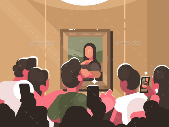 Exhibition in Picture Gallery - Miscellaneous Vectors
