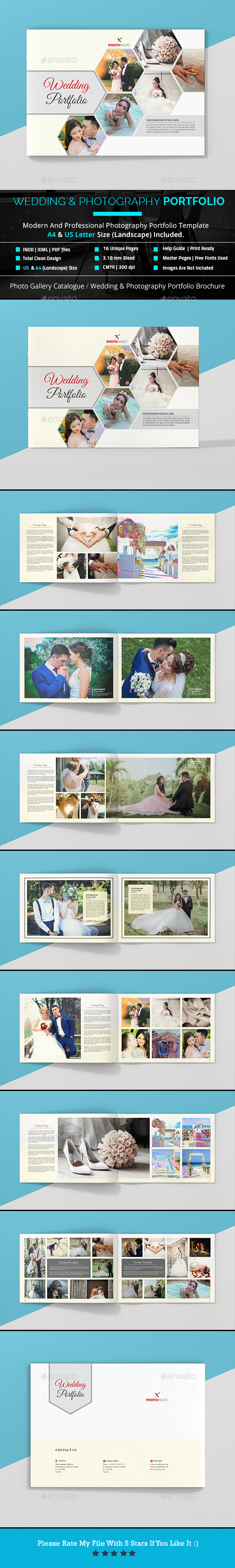 Photography Portfolio & Wedding Album - Portfolio Brochures