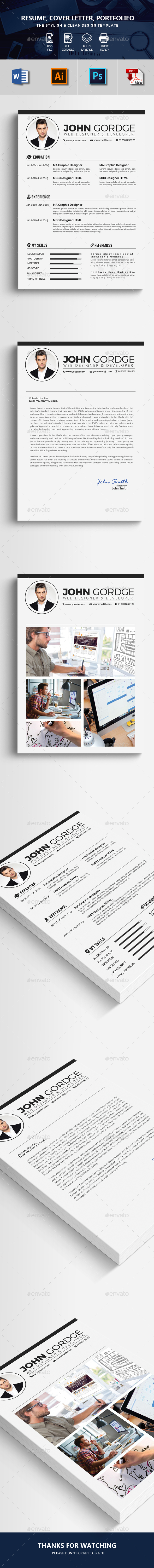 3 Pages Resume CV Template - Resumes Stationery
