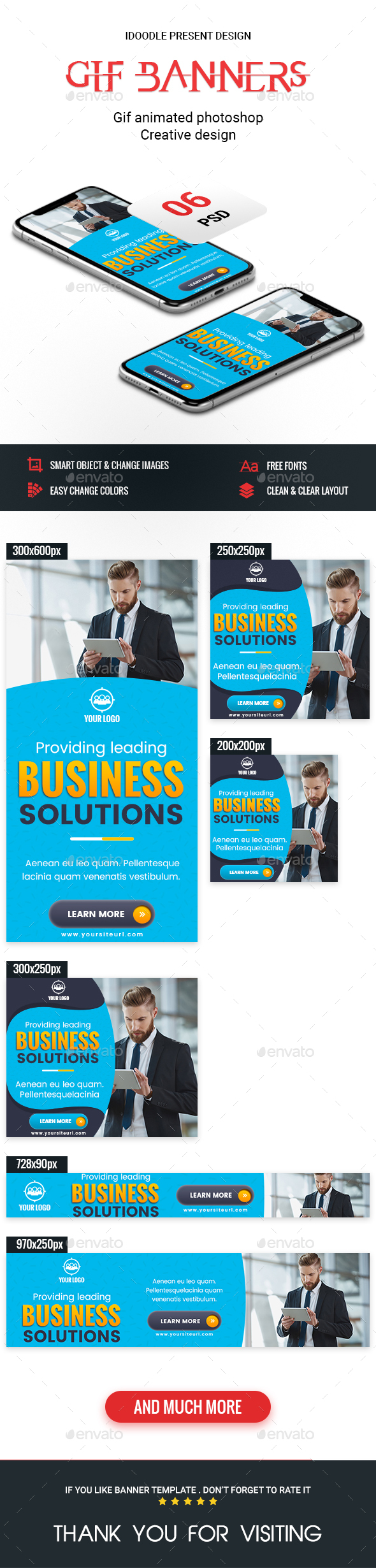 Animated GIF Banner Ads - Business, Corporate Banner Ads - Banners & Ads Web Elements