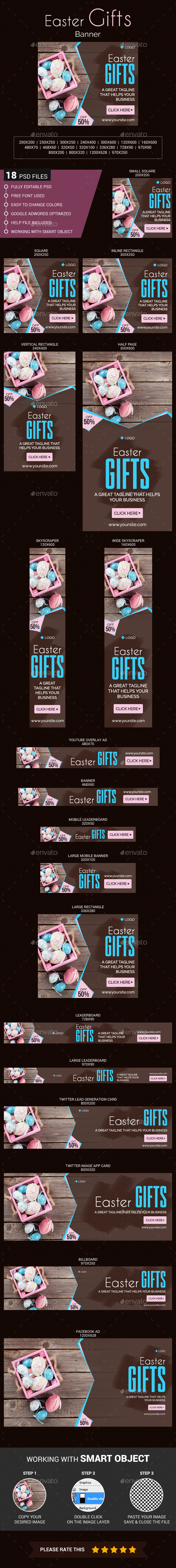 Easter Gifts Banner - Banners & Ads Web Elements