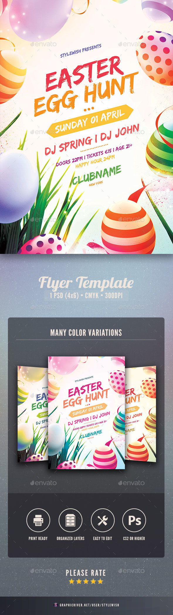 Easter Egg Hunt Flyer - Clubs & Parties Events