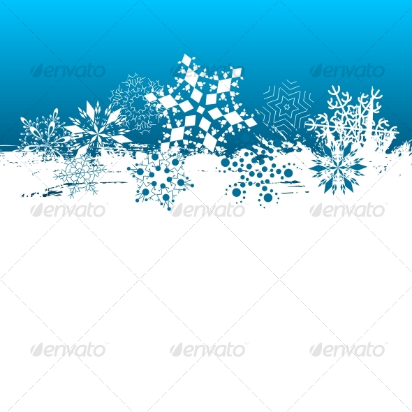 Snowflakes background - Backgrounds Decorative