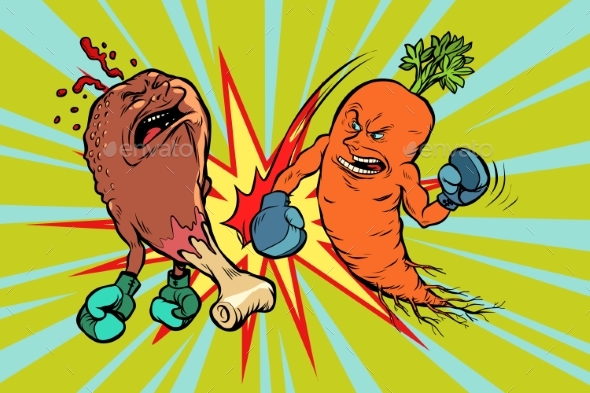 Carrot Beats Fast Food Fried Chicken Leg - Food Objects