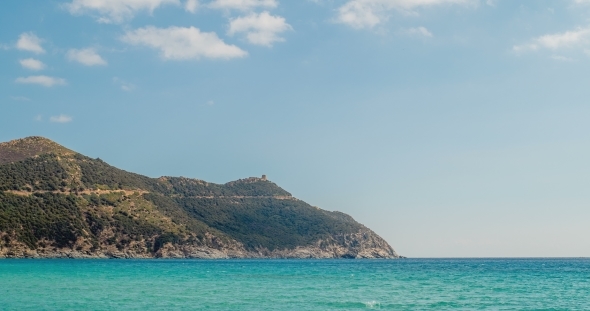 Panoramic Sea View at Summer Sunny Day