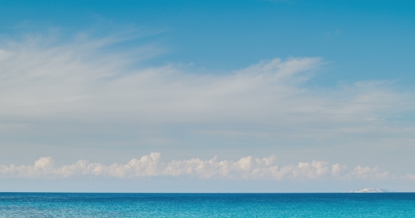 Sea, Seascape, Ocean, Nature Background, Idyllic Seascape Sea Water Surface, Cloud Motion alt