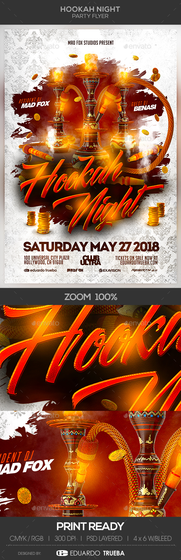 Hookah Night Party Flyer - Events Flyers