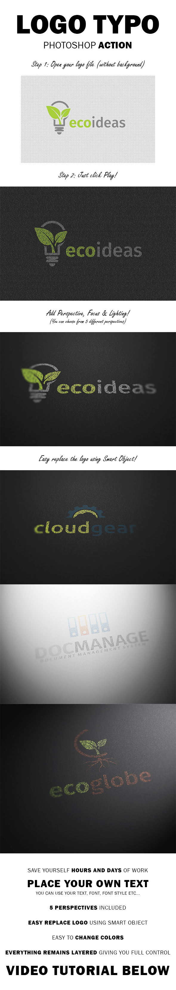 Logo Typo Photoshop Action - Actions Photoshop