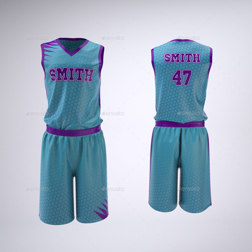 Basketball Jersey and Shorts Uniform Mock-Up by Sanchi477 ...