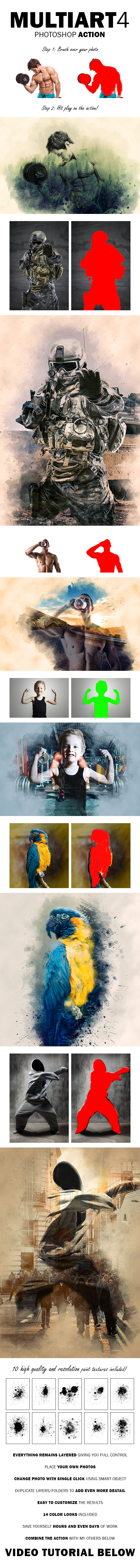 MultiArt 4 Photoshop Action - Photo Effects Actions