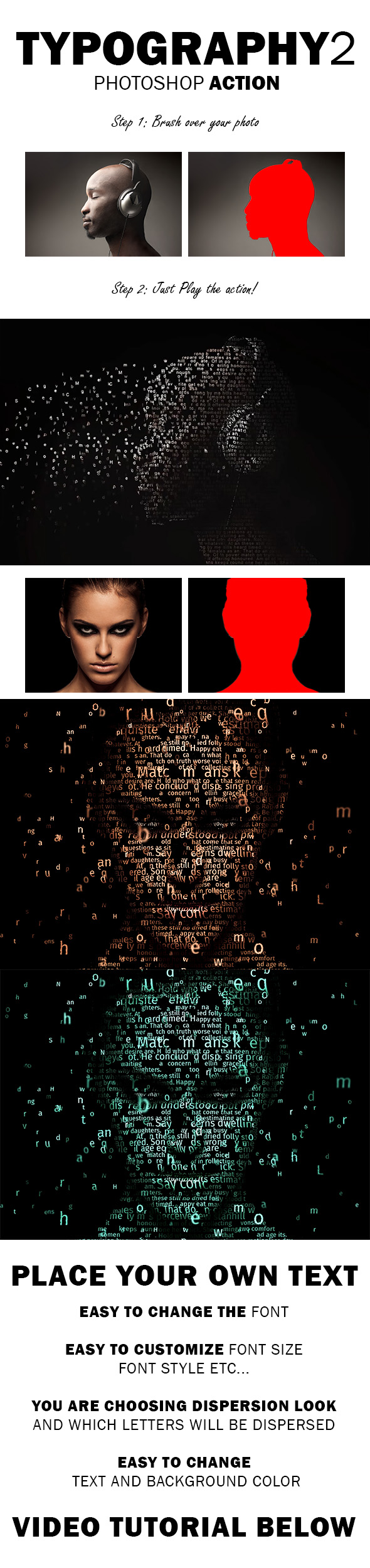 Typography 2 Photoshop Action - Photo Effects Actions