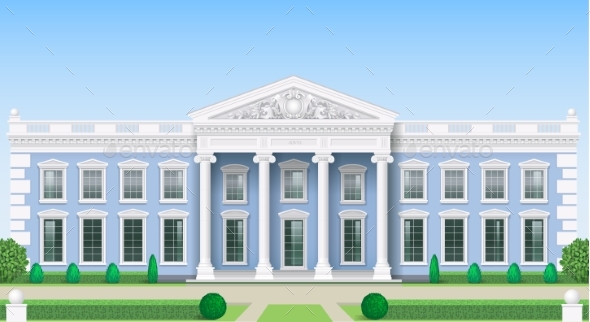 The Classic Facade of a Public Building - Buildings Objects