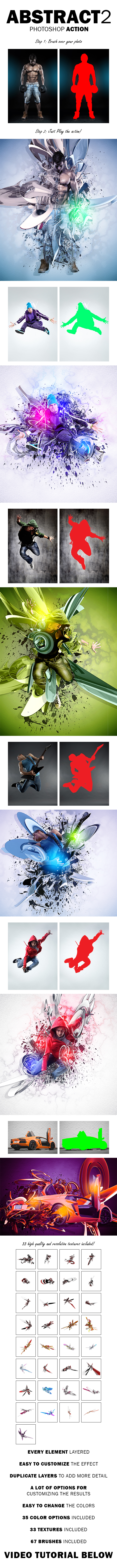Abstract 2 Photoshop Action - Photo Effects Actions