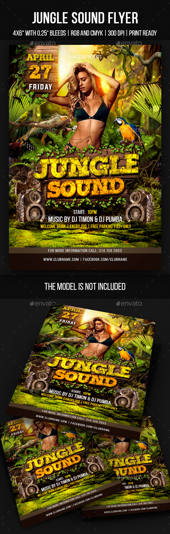 Jungle Sound Party Template - Clubs & Parties Events