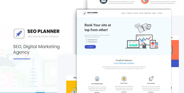 Seoplanner-Digital Marketing Agency - Technology Site Templates
