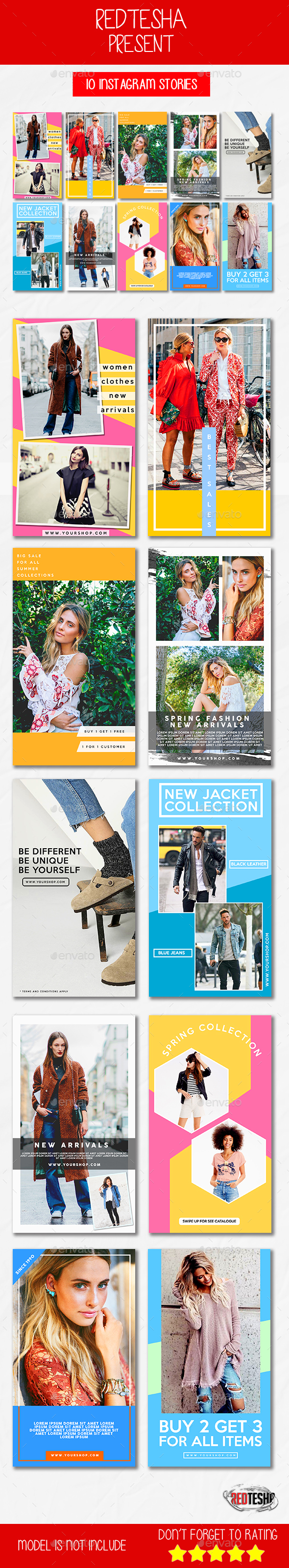 10 Instagram Stories Ads - Banners & Ads Web Elements