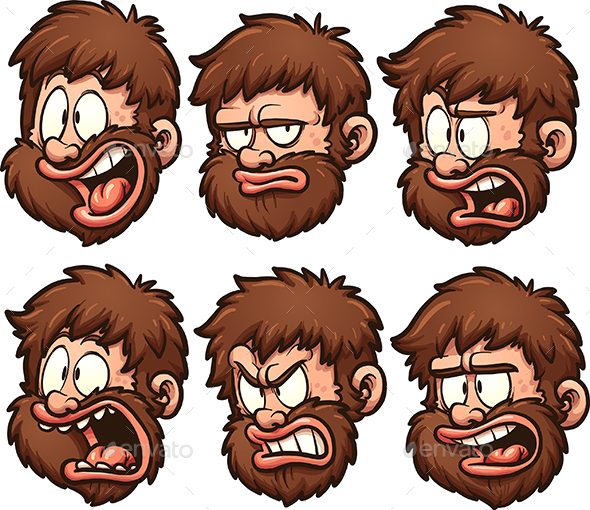 Caveman Emotions - People Characters
