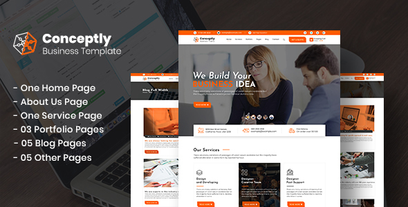 Conceptly - Business, Finance PSD Template - Business Corporate