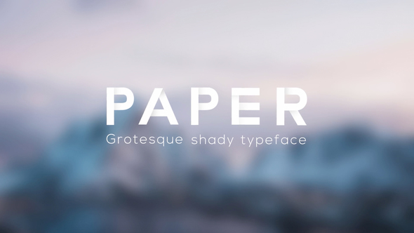 Paper - Grotesque Shady Animated Typeface alt