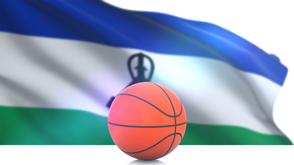 Basketball with Lesotho Flag, Motion Graphics | VideoHive