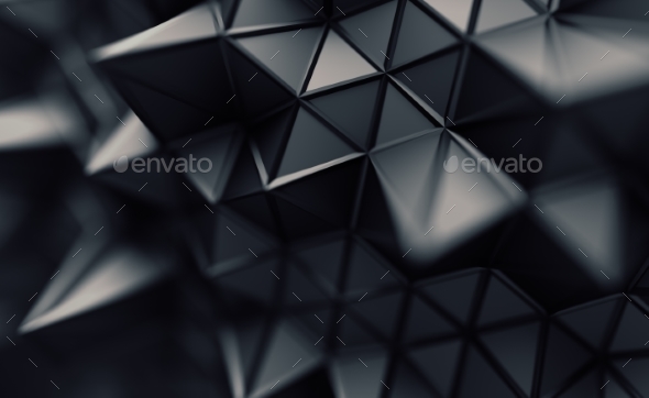 Abstract 3D Rendering. Polygonal Background. - 3D Backgrounds