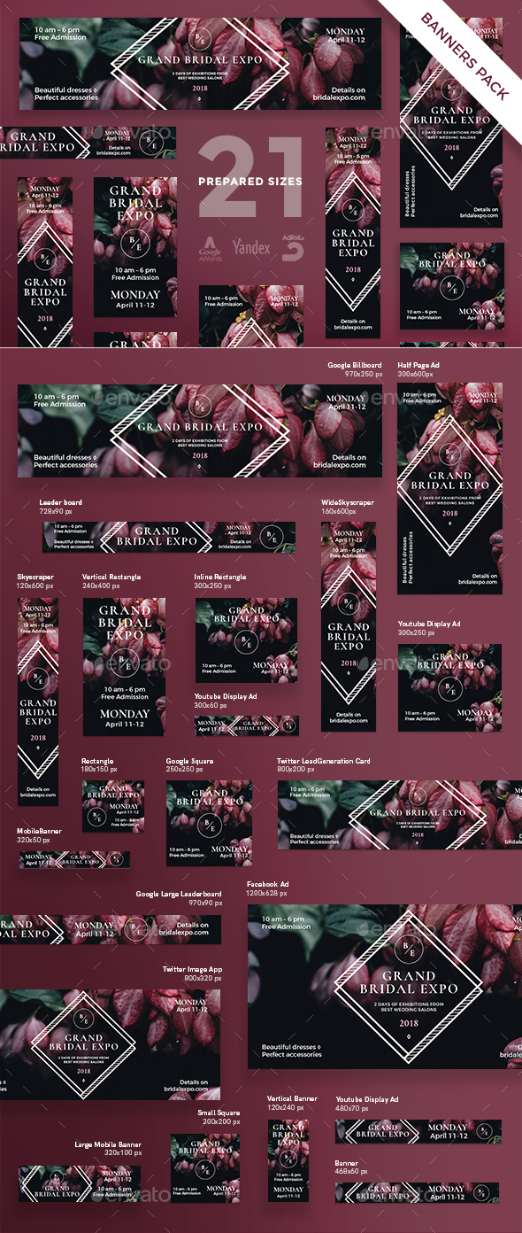 Grand Bridal Expo Banner Pack - Banners & Ads Web Elements