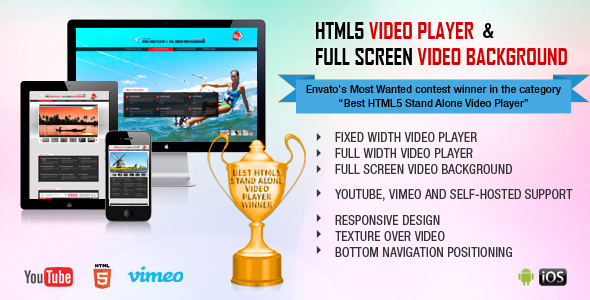 HTML5 Video Player & FullScreen Video Background