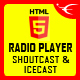 Radio Player With Playlist - Shoutcast and Icecast