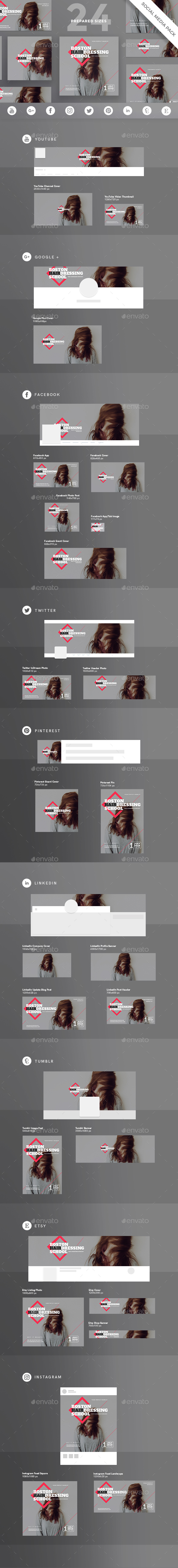 Hairdressing School Social Media Pack - Miscellaneous Social Media
