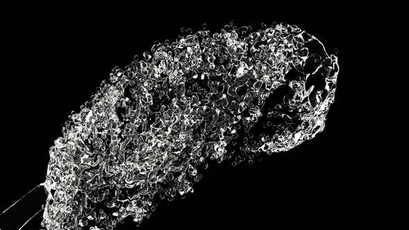 Splash of Transparent Liquid on a Black alt