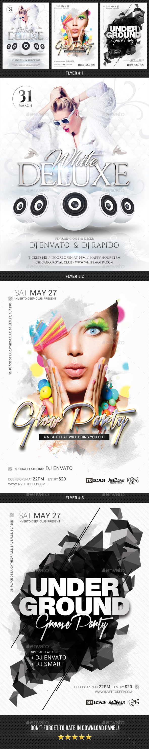 Party Flyer Bundle - Clubs & Parties Events