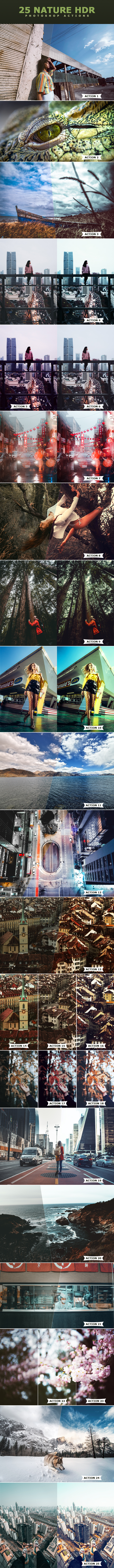 25 Nature HDR Actions - Photo Effects Actions