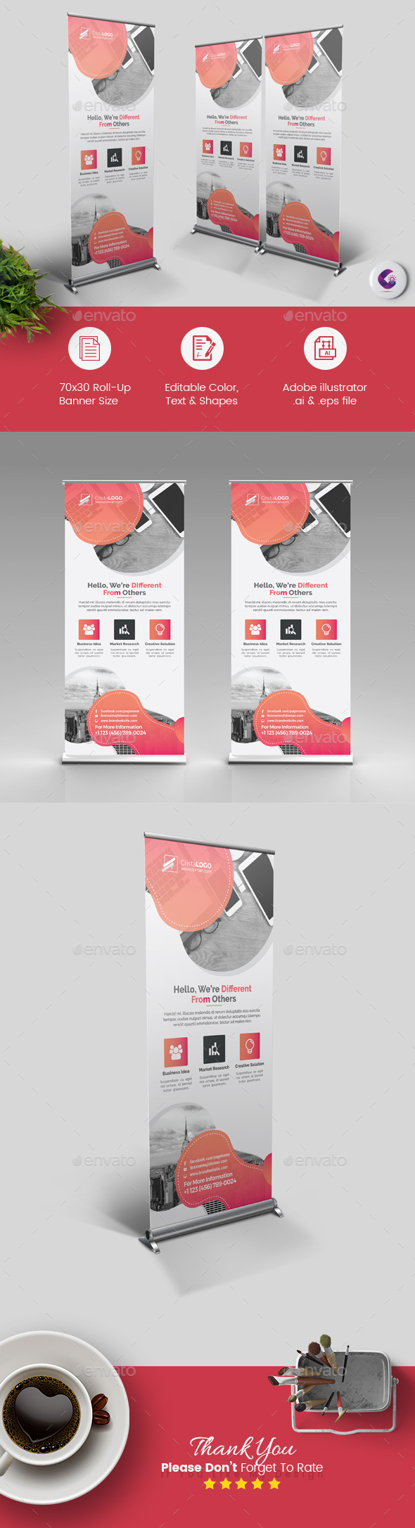 Corporate Roll-up Banner - Signage Print Templates