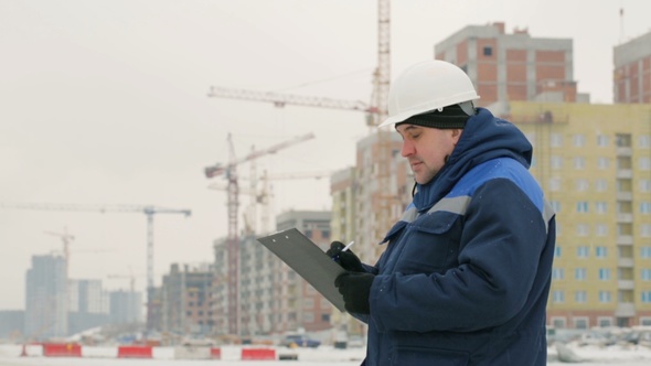 Foreman Supervising Major Construction Project