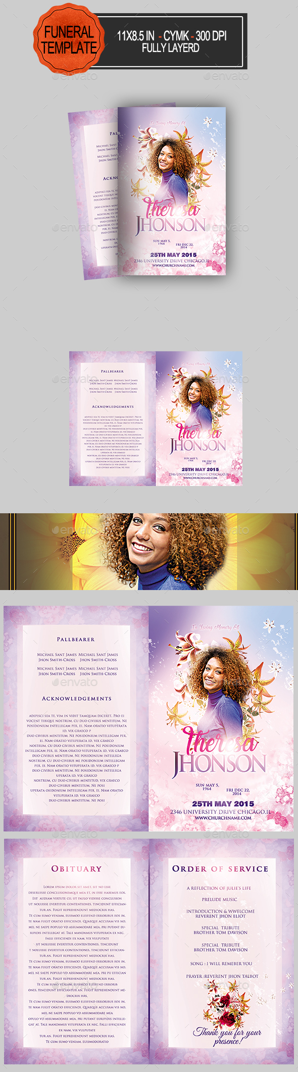 Funeral Program Template - Informational Brochures