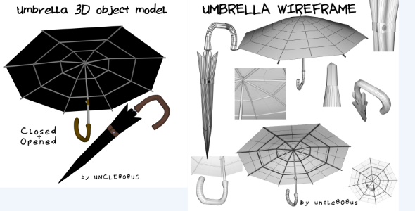 Umbrella 3D object - 3Docean 21595564
