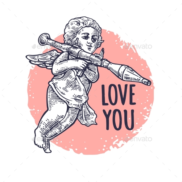 Angel with a Grenade Launcher - Miscellaneous Vectors