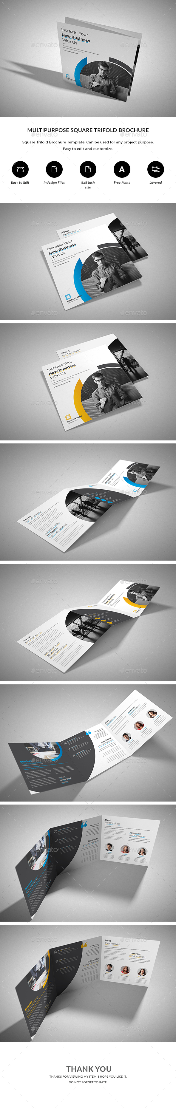 Square Trifold - Corporate Brochures