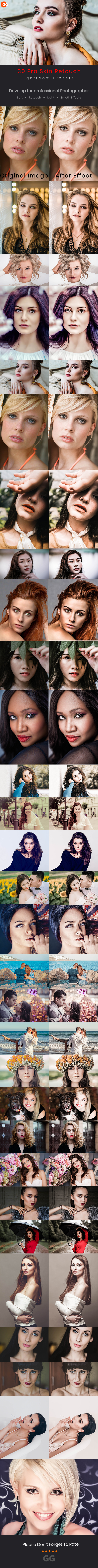 30 Pro Skin Retouch Lightroom Preset - Portrait Lightroom Presets