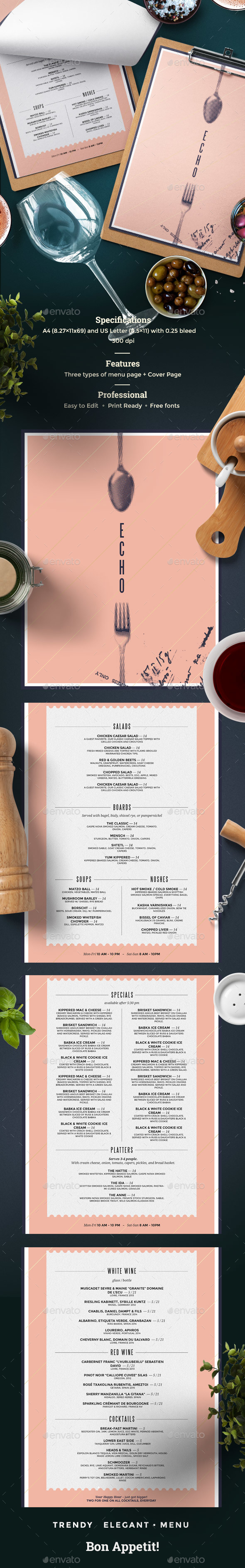 Restaurant Menu - Food Menus Print Templates