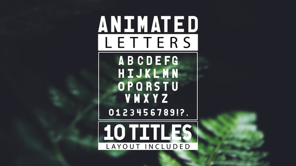 Animated Letters10 Titles - VideoHive 19413127