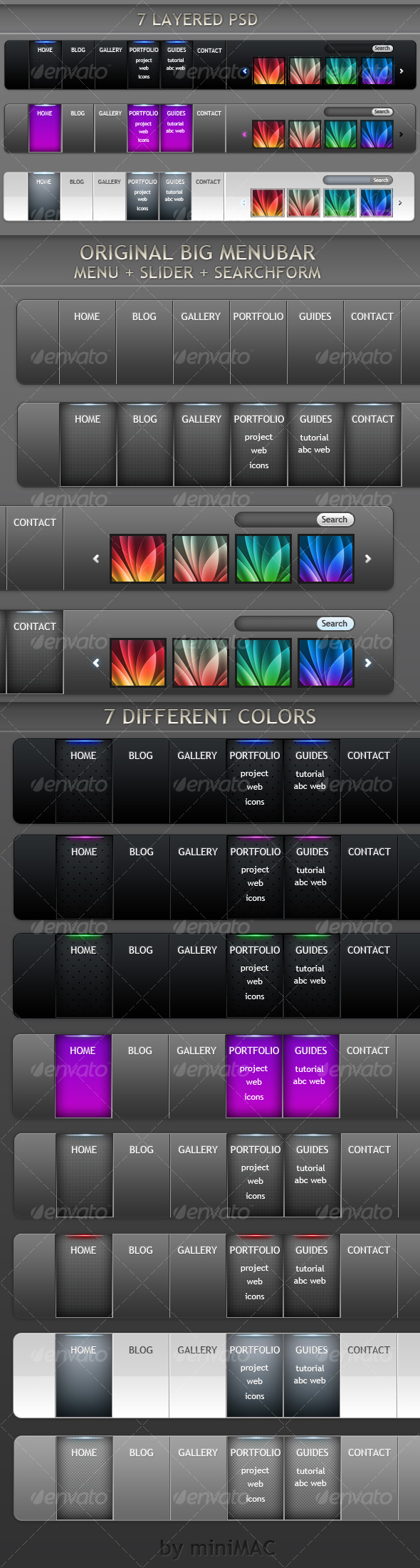 Big Menu Bar - Miscellaneous Web Elements