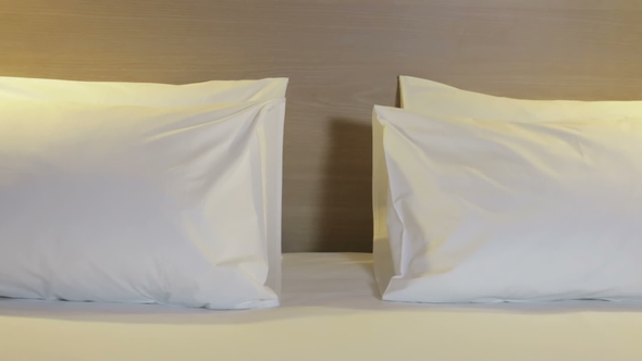 Pillows on a Large King-size Bed