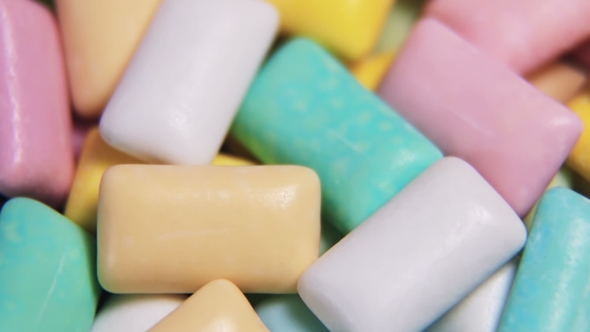 Different Colors Chewing Gum Pastel Color