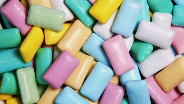 Different Colors Chewing Gum Pastel Color