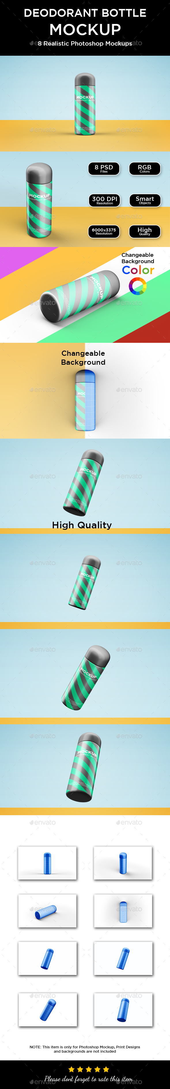 Deodorant Bottle Mockup - Packaging Product Mock-Ups