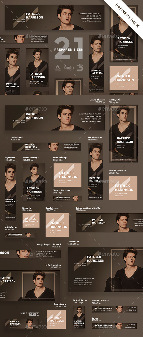 Womenswear Designer Banner Pack - Banners & Ads Web Elements